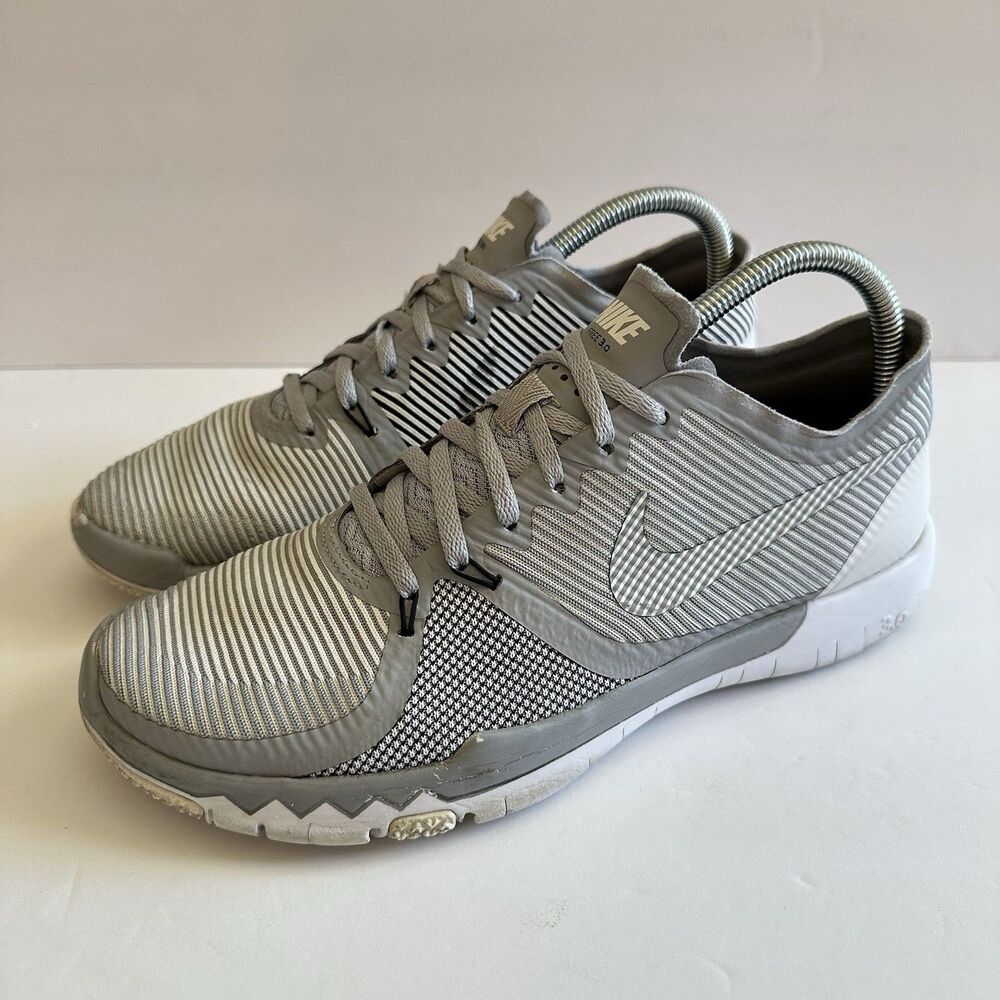 Nike Free Trainer 3.0 V4 Wolf Grey 749361-010 Gray Athletic Shoes Men Size 8